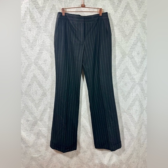j crew favorite fit wool blend pinstripe pants size 6 - Picture 2 of 8